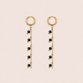 Azure oorbellen donkerblauw - gold plated