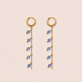 Azure oorbellen blauw - gold plated