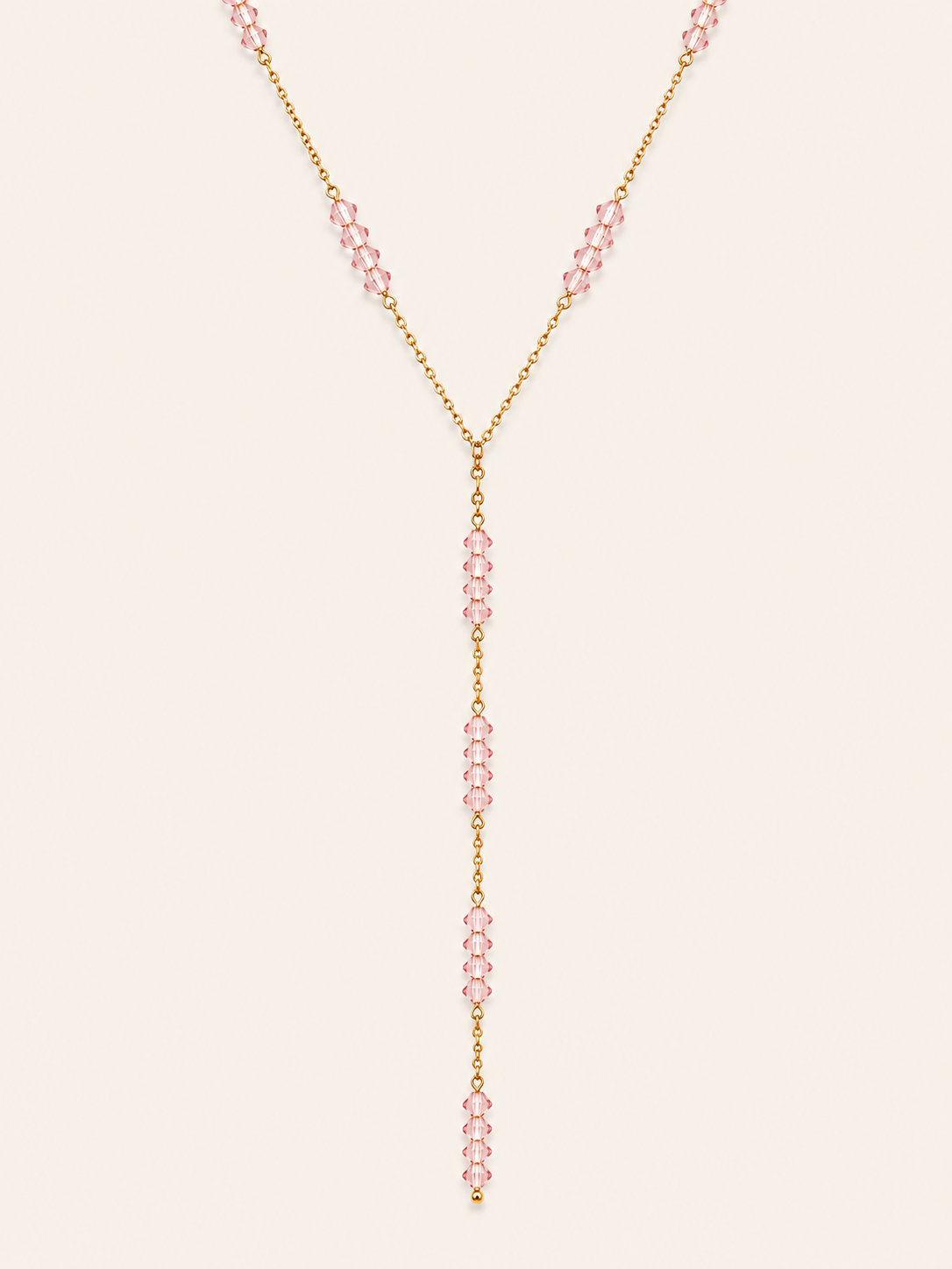 Soleil ketting roze - gold plated