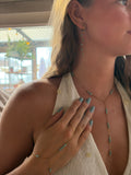 Capri complete set turquoise - gold plated